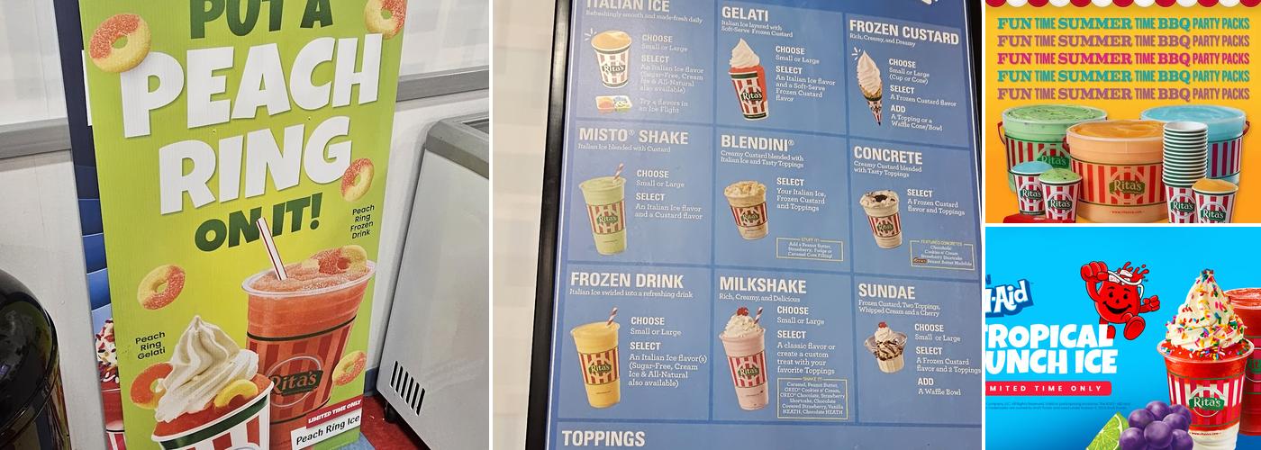 Rita's Italian Ice & Frozen Custard Menu