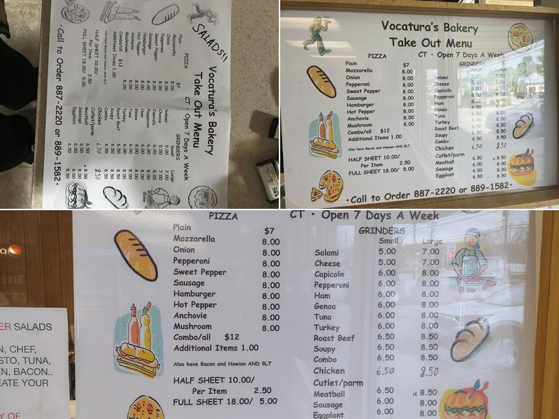 Vocatura Bakery Inc Menu
