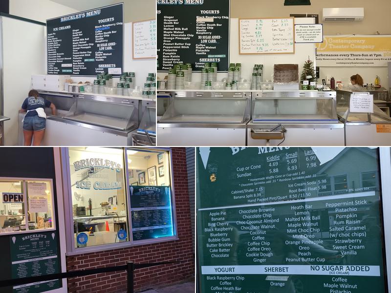 Brickley's Ice Cream Menu