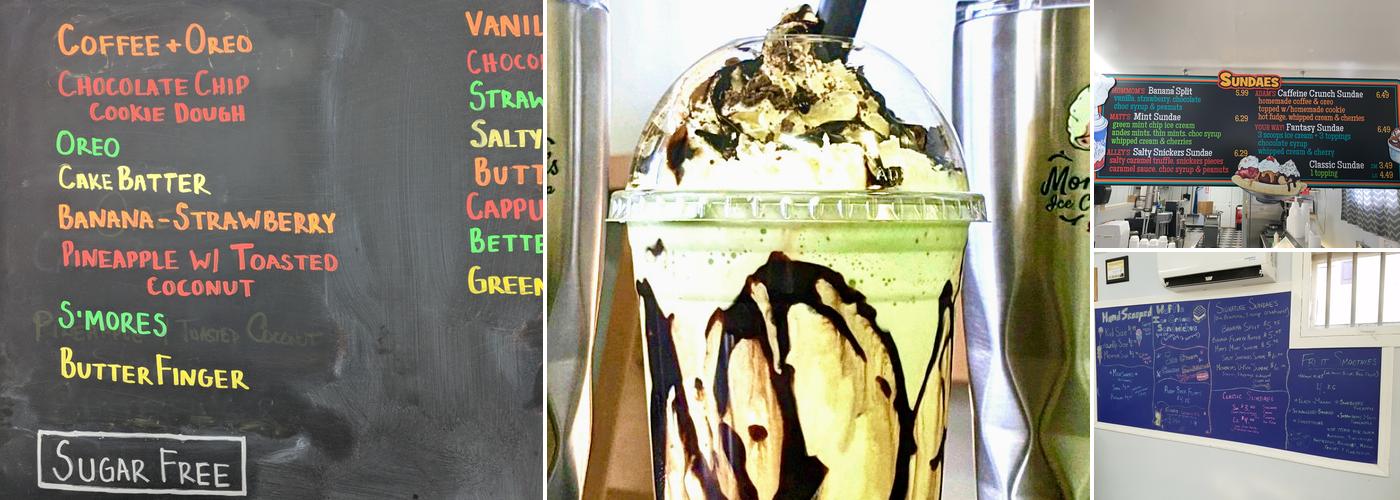 Mommom's Ice Cream Menu