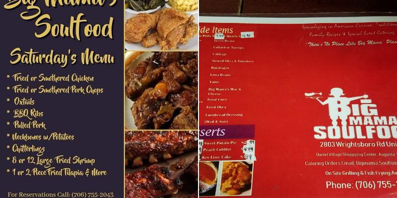 Big Mama's Incredible Edibles Menu