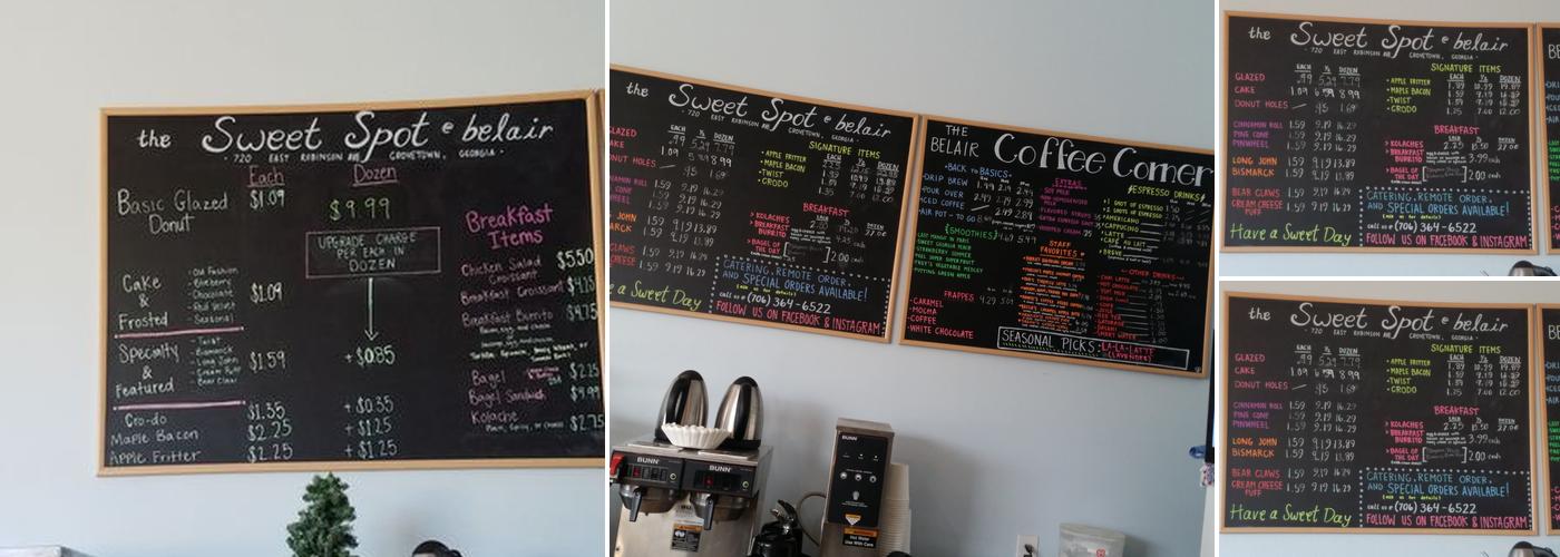 Belair Donuts Menu