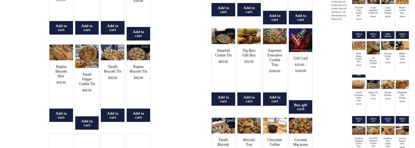 Termini Bros Bakery Menu