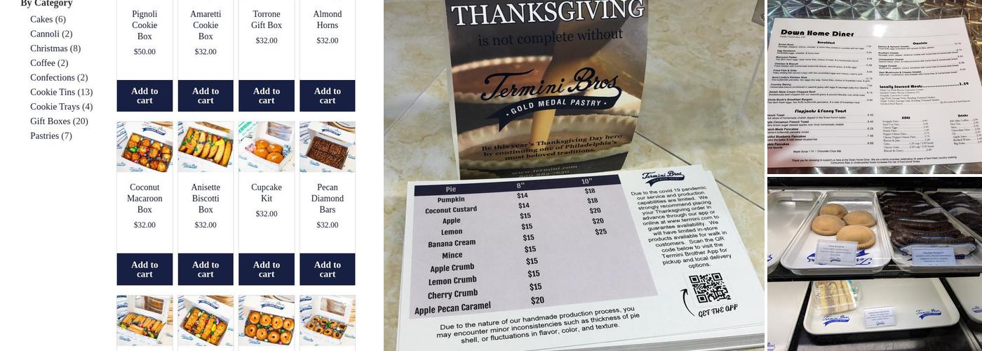 Termini Bros Bakery Menu
