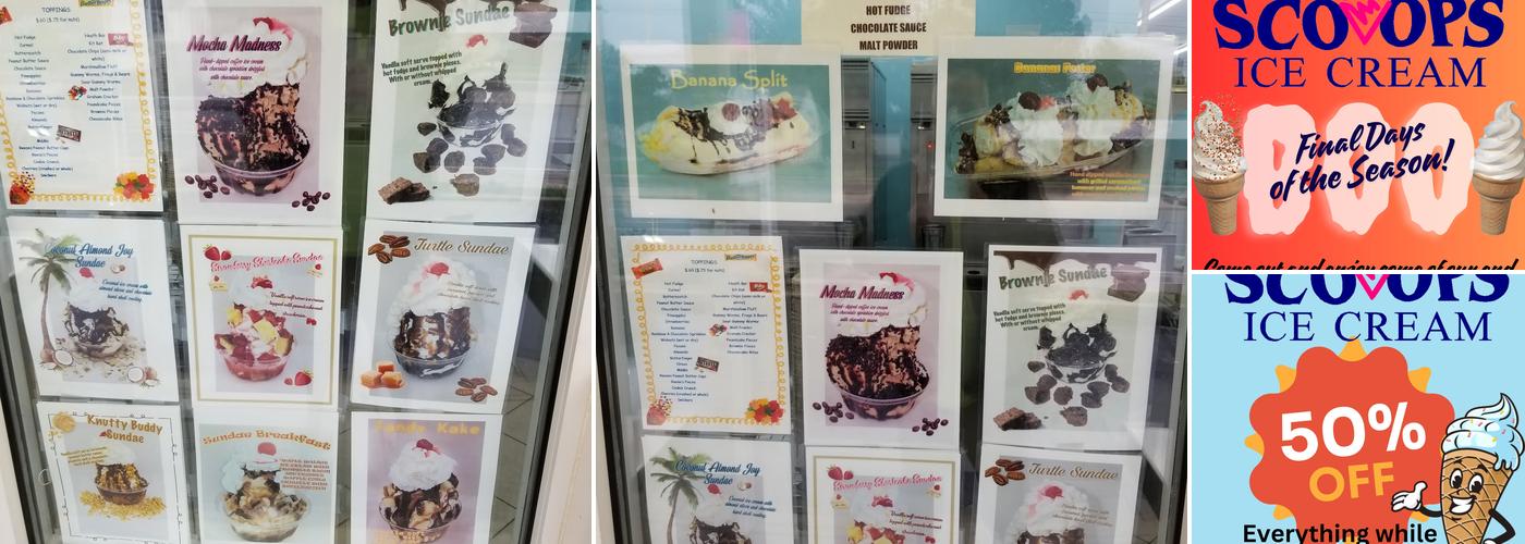 Scoops Menu