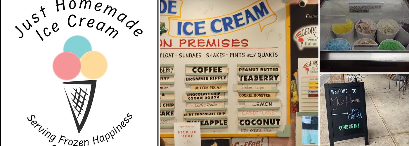 Just Homemade Ice Cream Menu