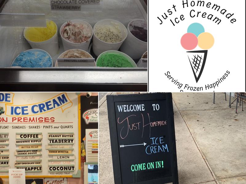 Just Homemade Ice Cream Menu