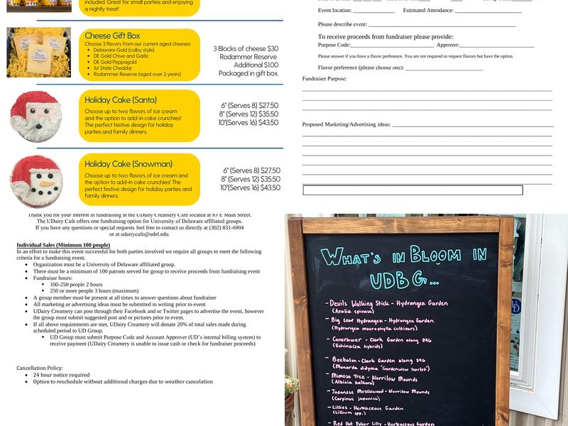 UDairy Creamery Menu