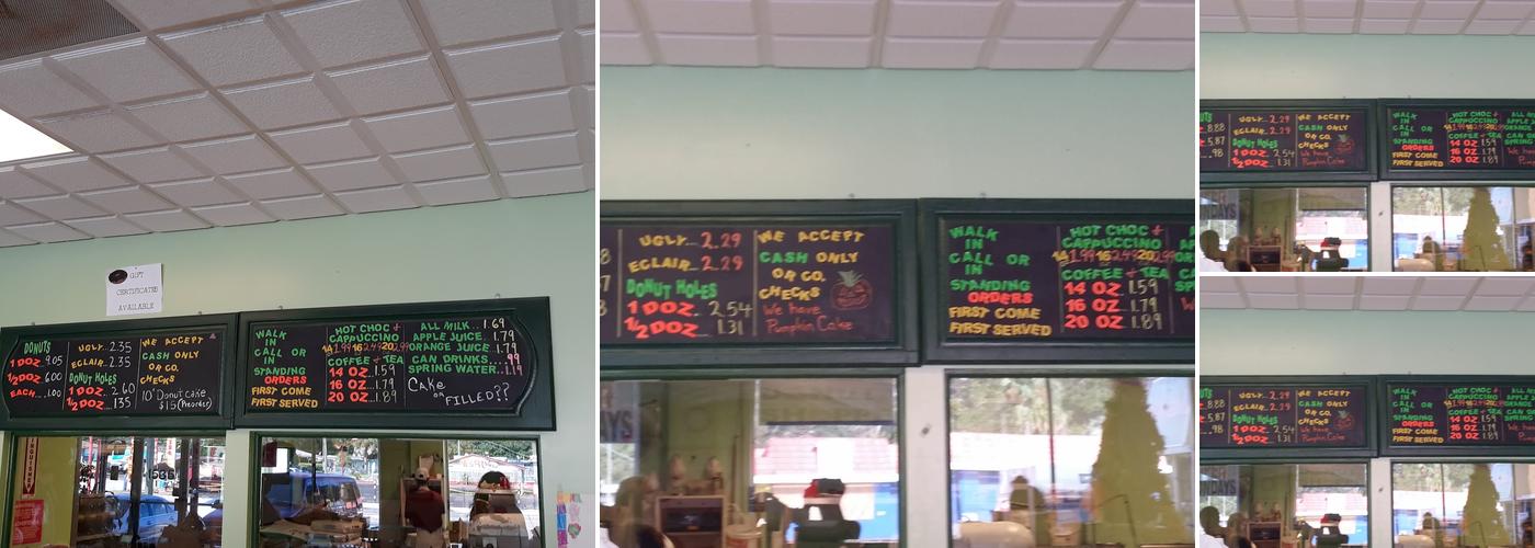 Donut Shoppe Menu