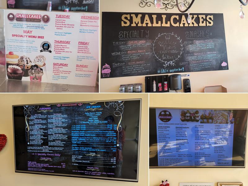 Smallcakes Cupcakery & Creamery Menu