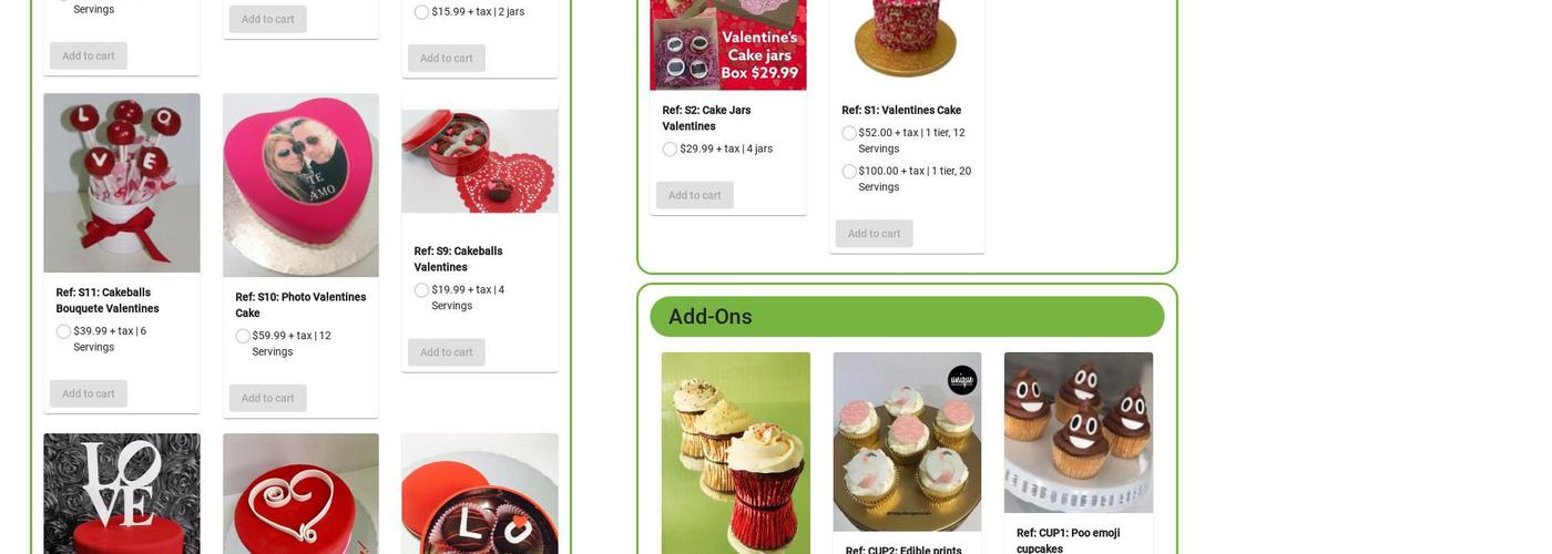 Unique Designer's Cake Menu
