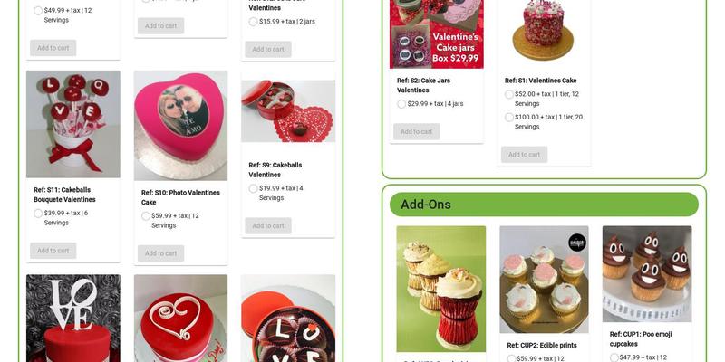 Unique Designer's Cake Menu