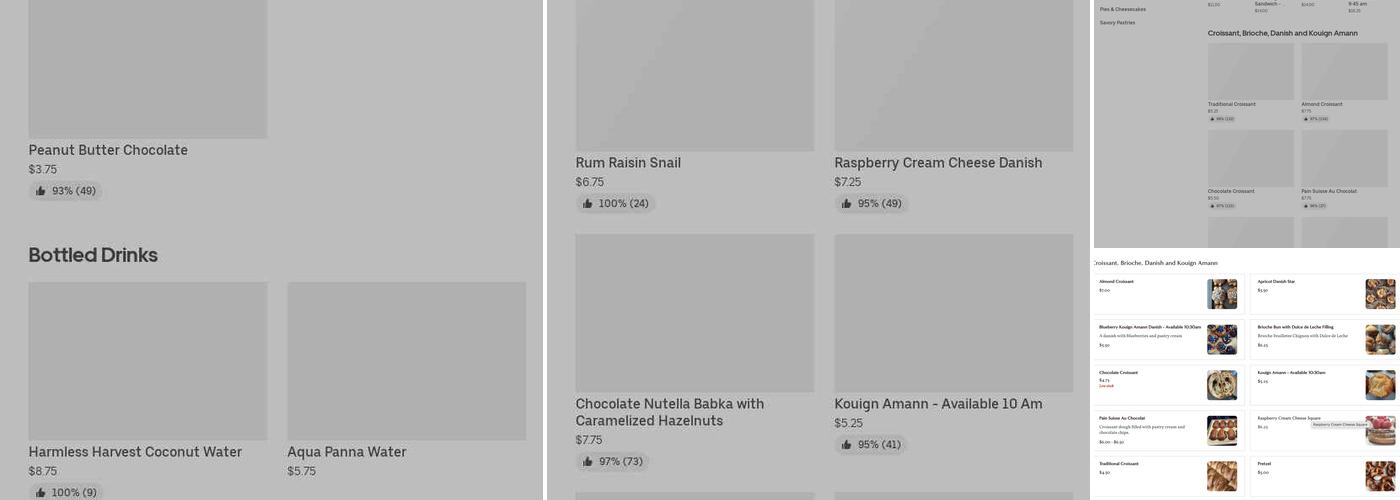 True Loaf Bakery Menu