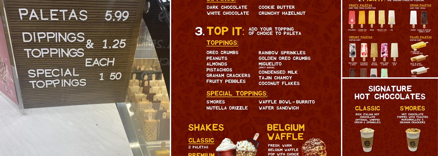Morelia Ice Cream Paletas - Wynwood Menu
