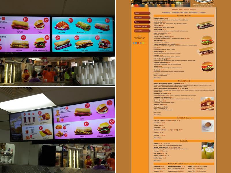 Florida Bakery Menu