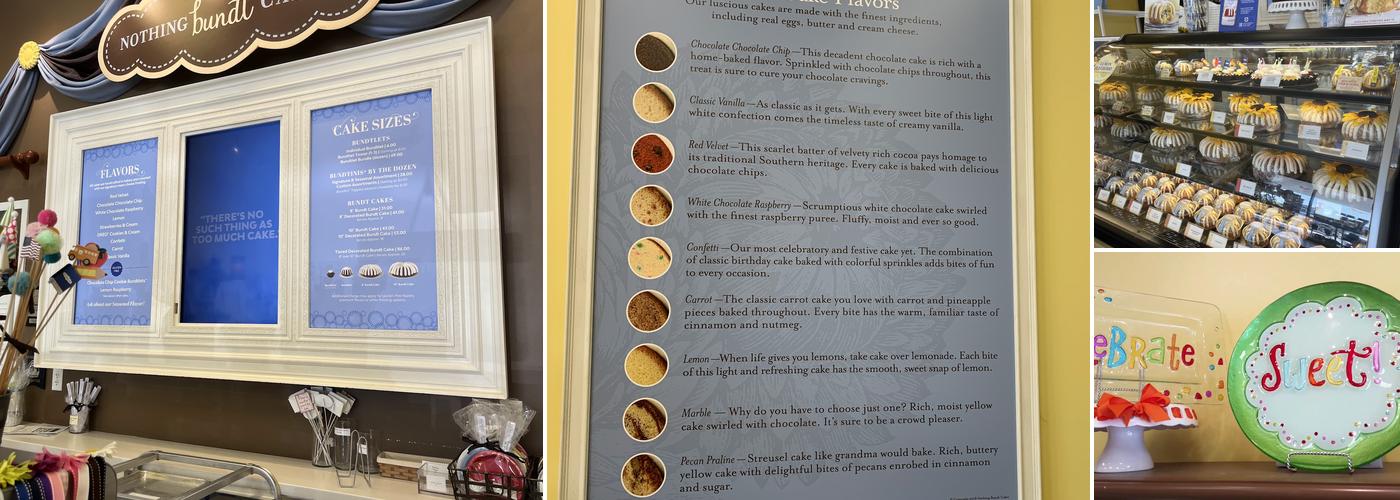 Nothing Bundt Cakes Menu