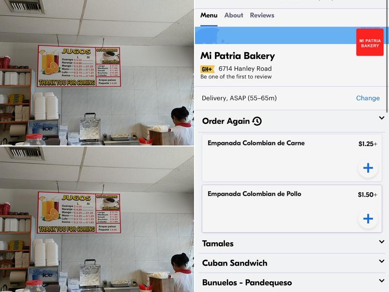 Mi Patria Bakery Menu