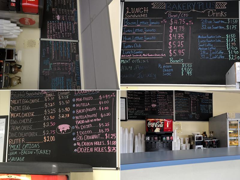 Bakery Plus Menu