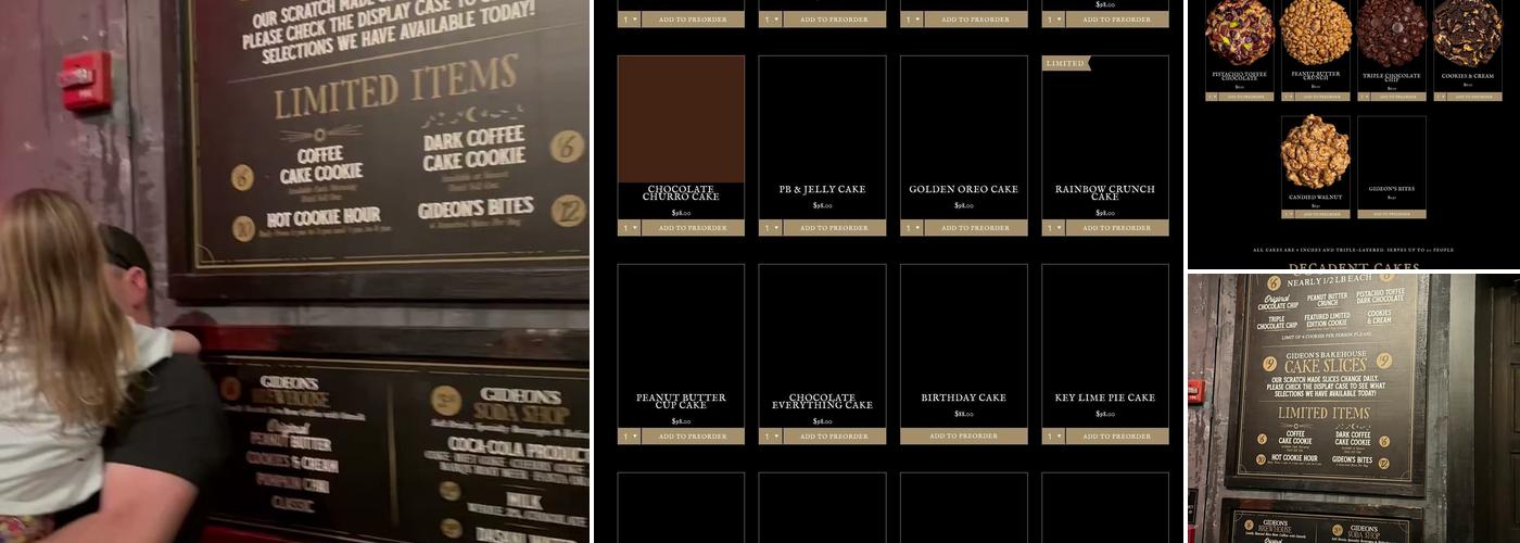 Gideon's Bakehouse Menu