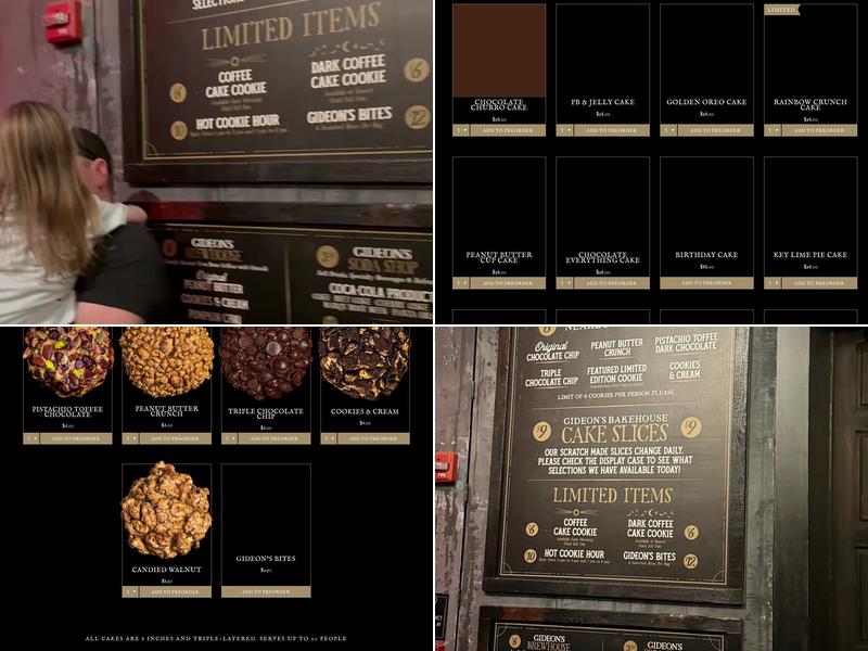 Gideon's Bakehouse Menu