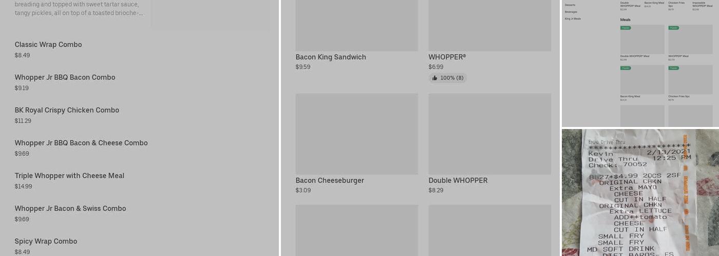 Burger King Menu