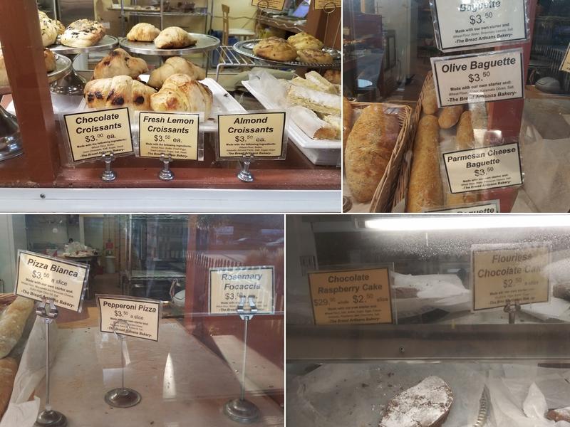 The Bread Artisans Bakery Menu