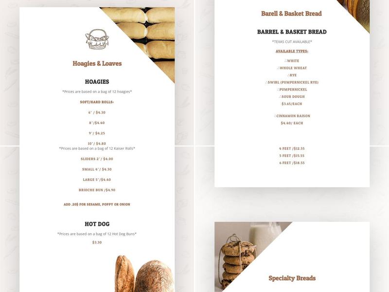 Giovanni's Bakery Inc Menu