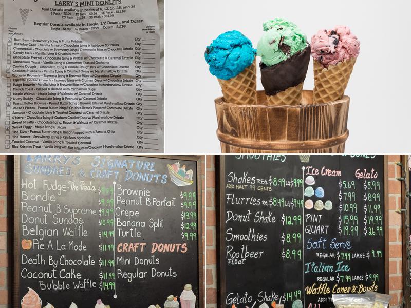 Larry's Ice Cream & Gelatos Menu