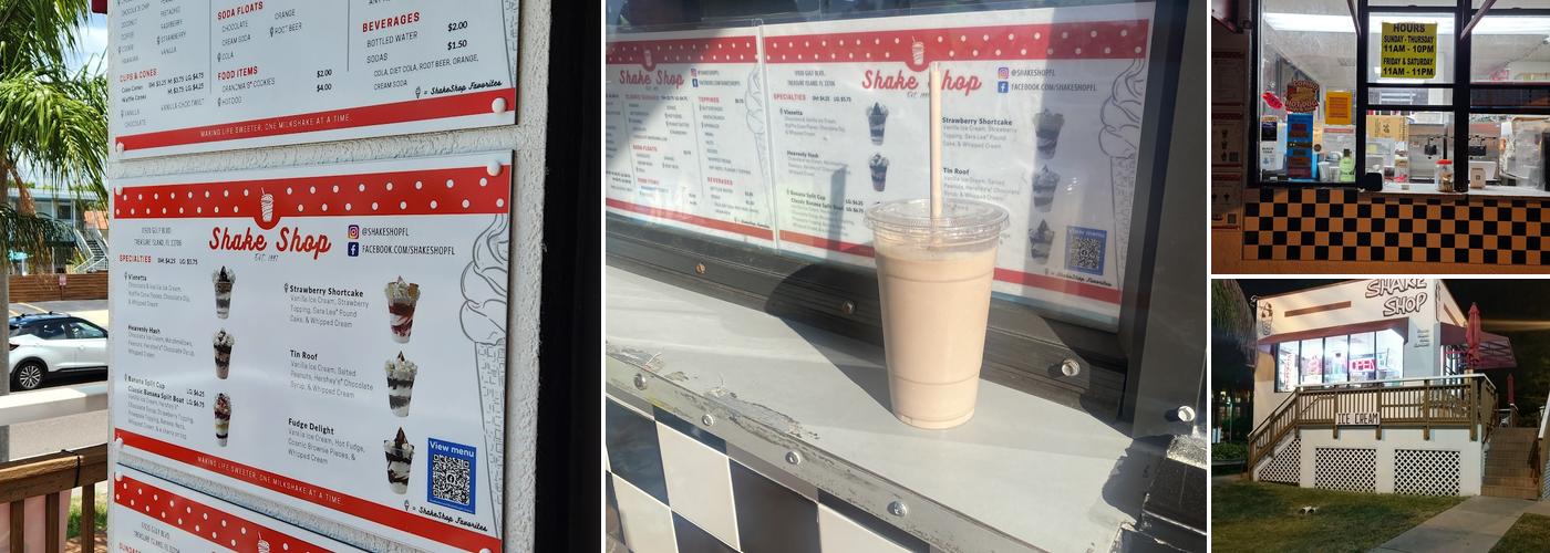 Shake Shop Menu
