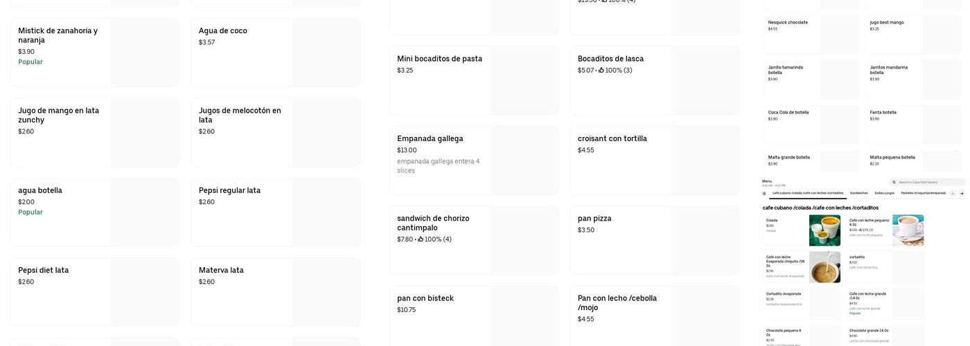 Casa Potin Bakery Menu