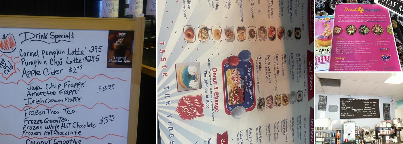 Mojo Donuts Menu