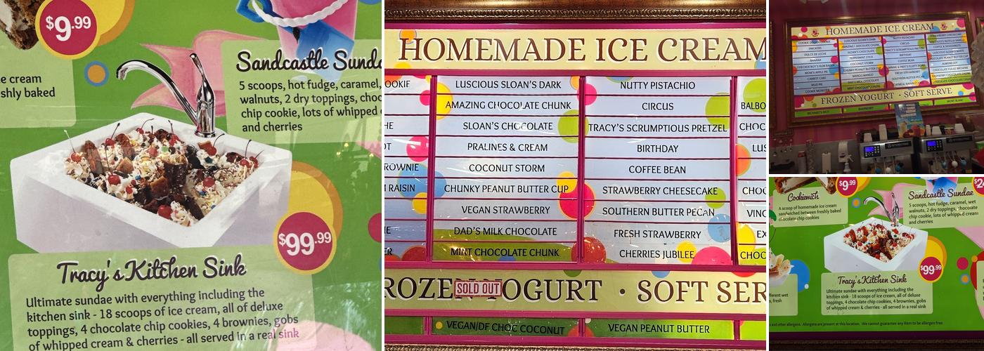 SLOAN'S Homemade Ice Cream Menu