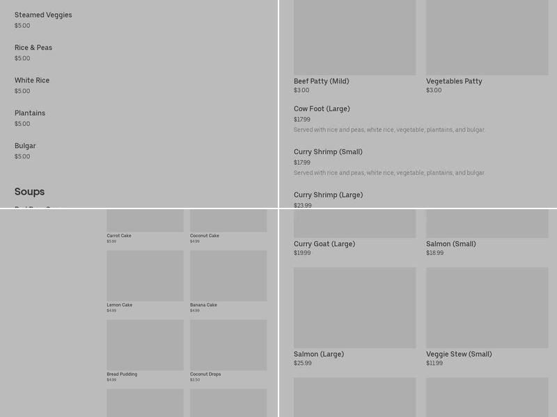 Achsah's Jamaican Restaurant & Bakery Menu