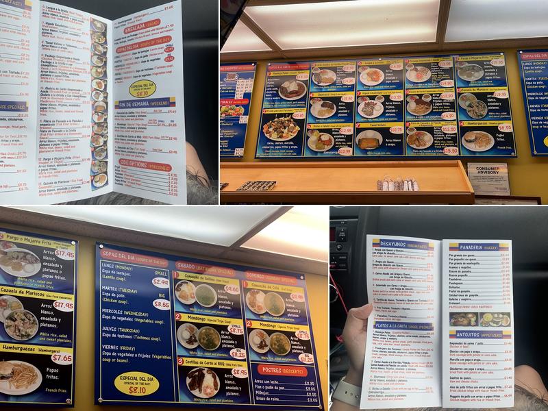 Molinas Bakery Menu