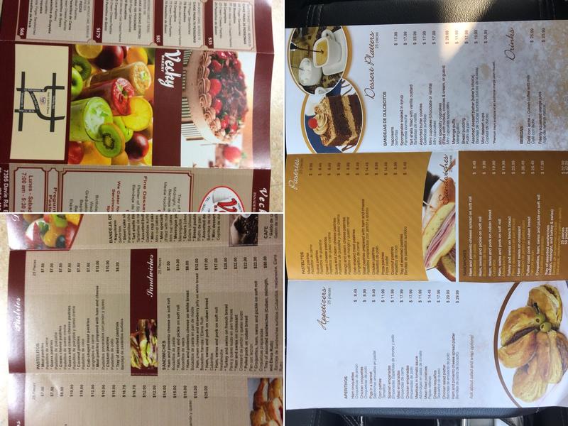 Vecky Bakery Hollywood Menu