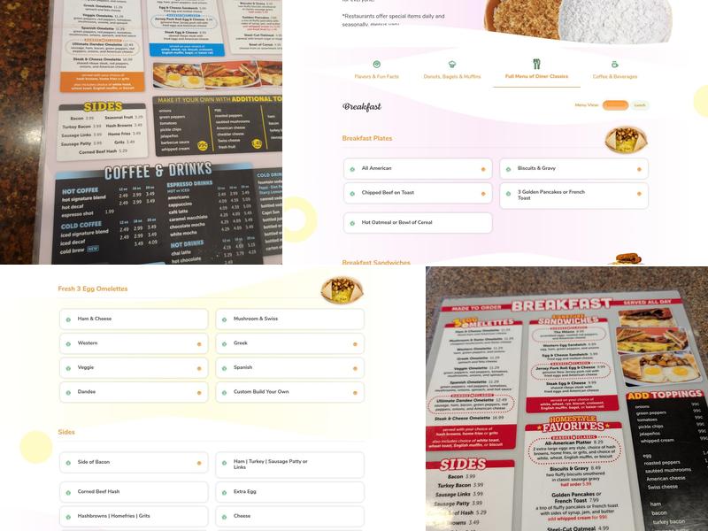 Dandee Donut Factory. Menu