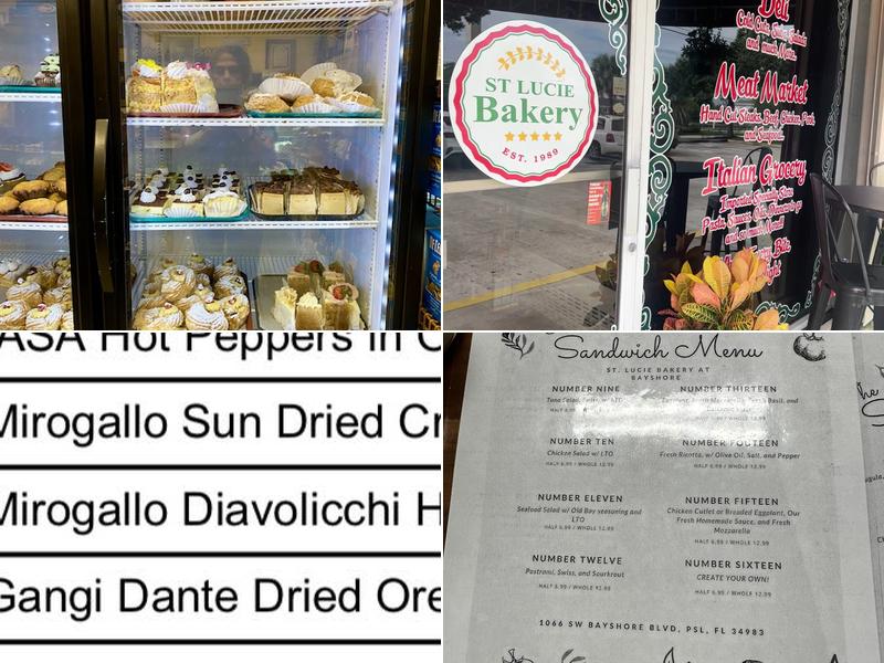 St Lucie Bakery At Bayshore Menu