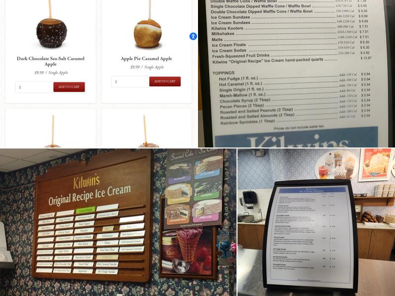 Kilwins Chocolates & Ice Cream Menu
