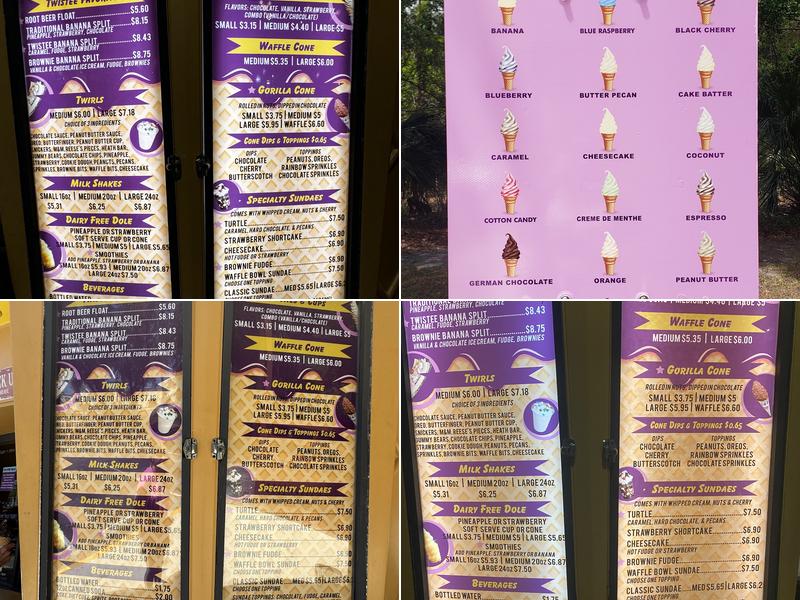 Twistee Treat Menu