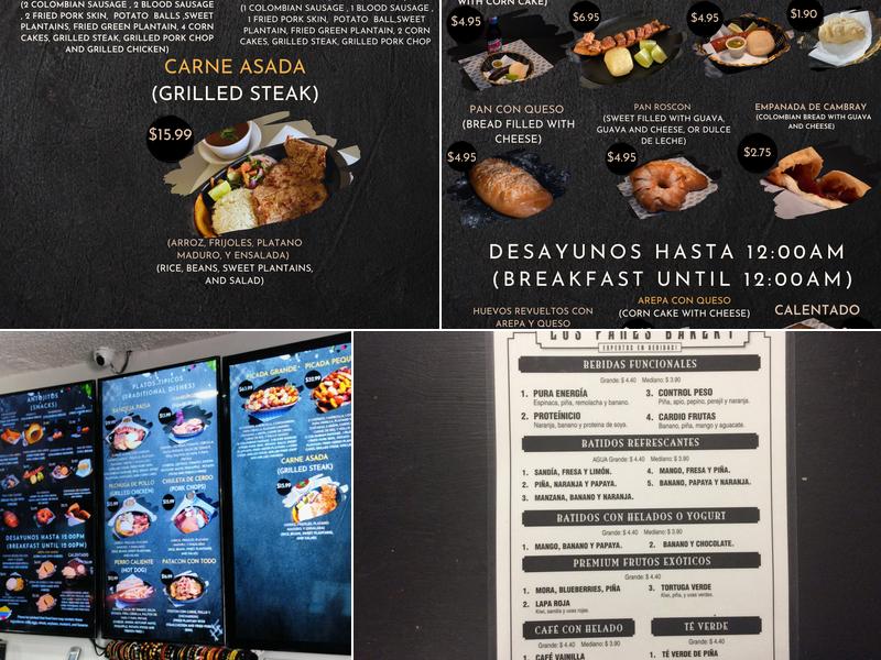 Los Panes Bakery Menu
