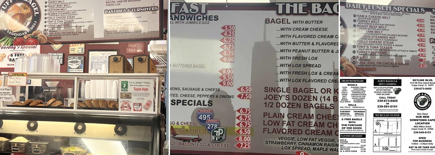 STUFF-A-BAGEL DELI-BAKERY Menu