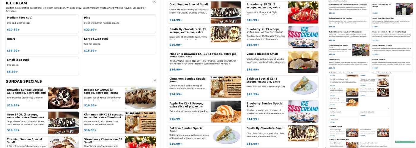 Ice Sssscreamin/Cape Coral Menu