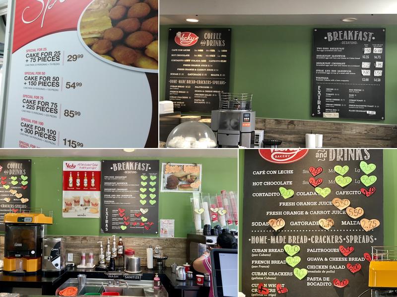 Vicky Bakery Menu