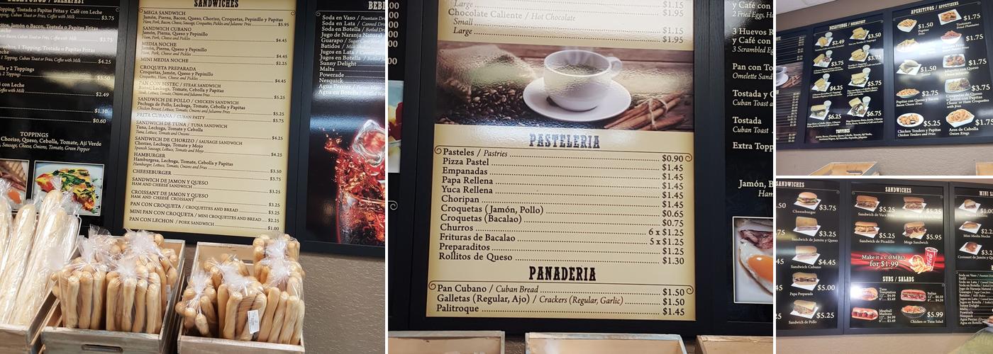 Mega Bakery Menu