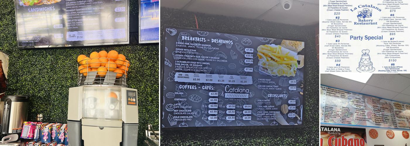 La Catalana Bakery & Restaurant Menu