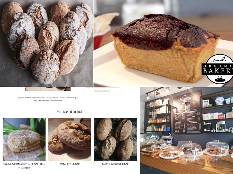 Joseph's Organic Bakery Menu