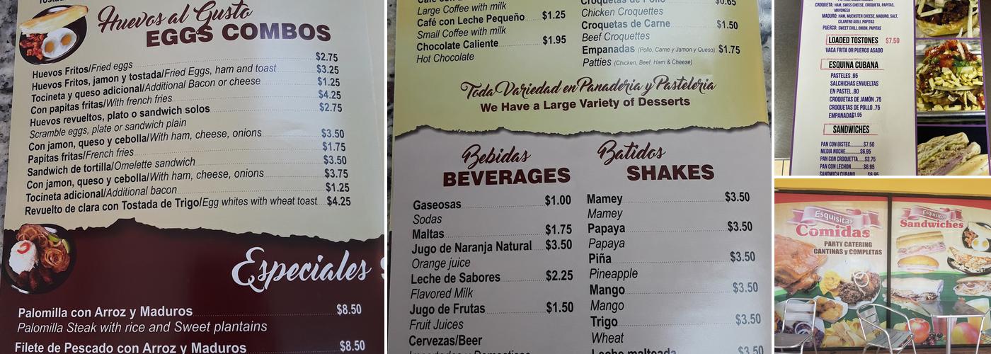 Bakery 186 Menu