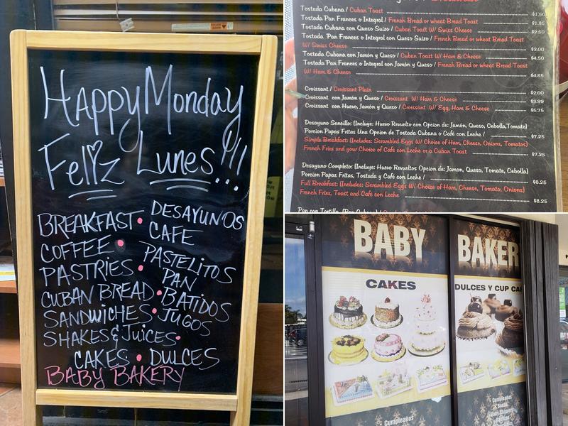 Baby Bakery Menu
