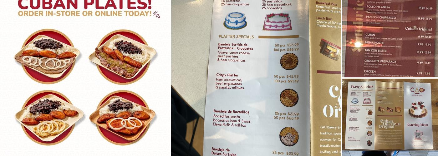 CAO Bakery & Cafe Menu