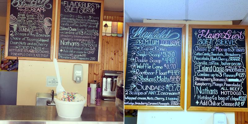 Coneheads ice cream Menu